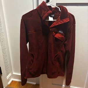 Patagonia Deep Red Snap-T Fleece Pullover
